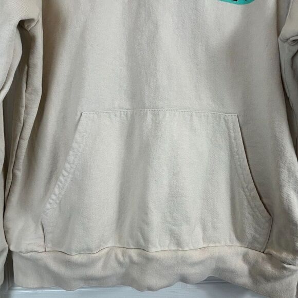 Inaka Power Curve Men Size M Hoodie Cream Blue Heavyweight Cotton Gym Workout U1 - Picture 8 of 12